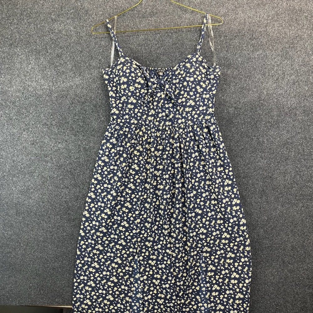 As U Wish Navy Blue Floral Daisy Midi Dress Double Slit XL A300245G25